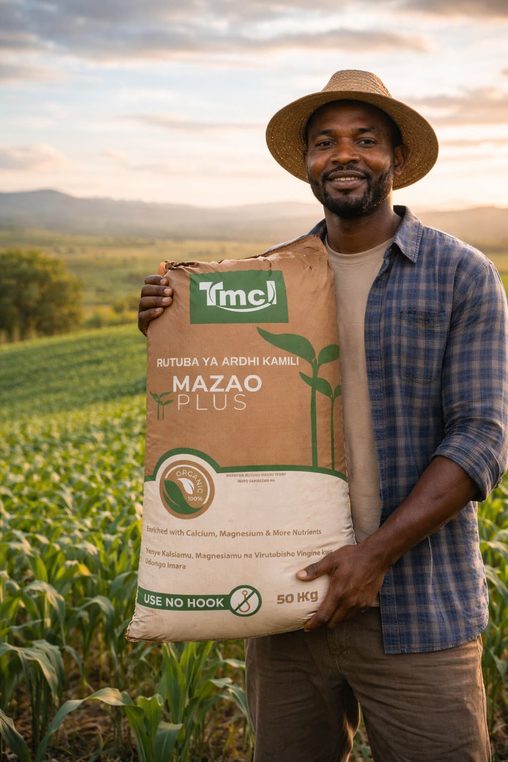 Lush green Tanzanian farmland