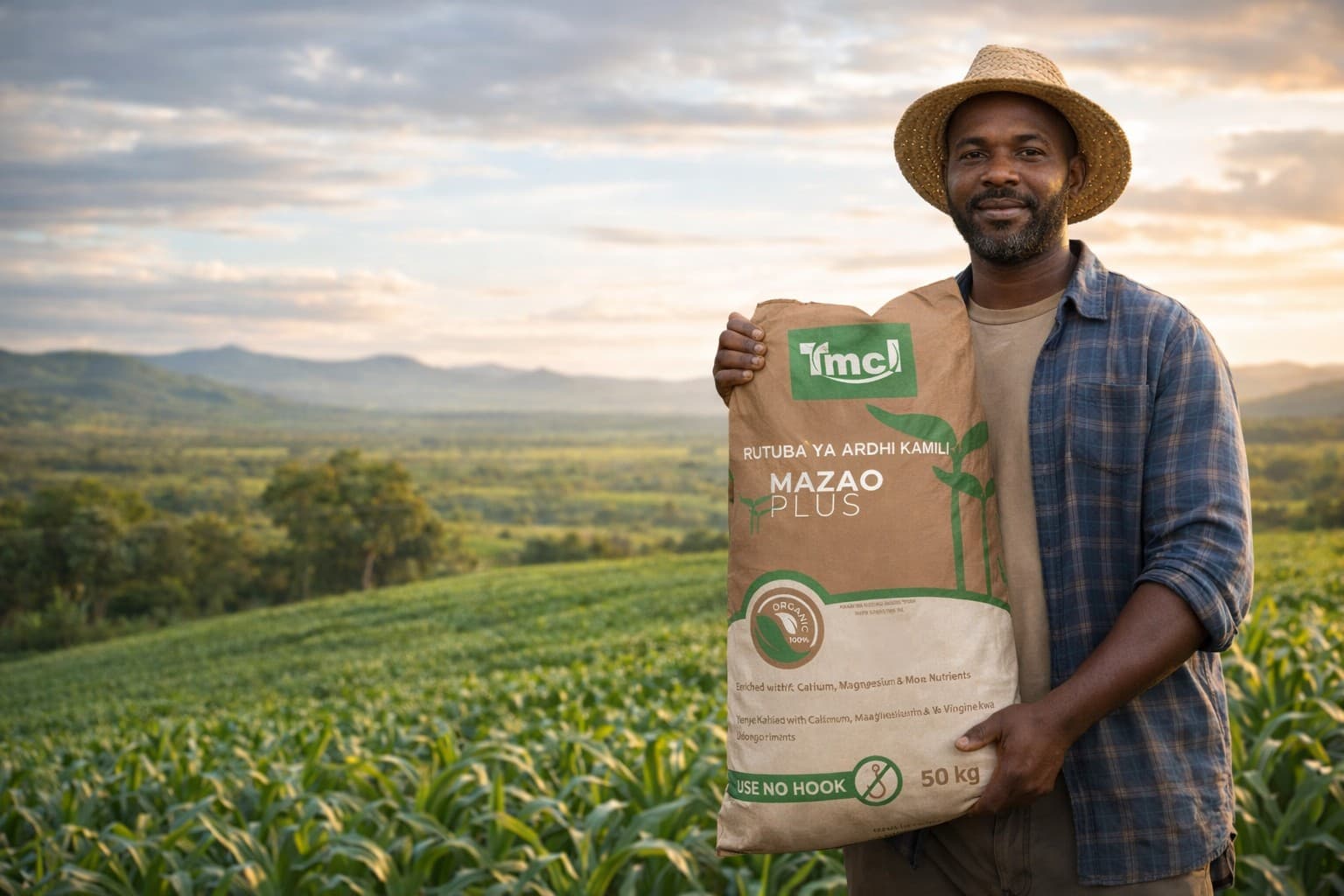 Lush green Tanzanian farmland