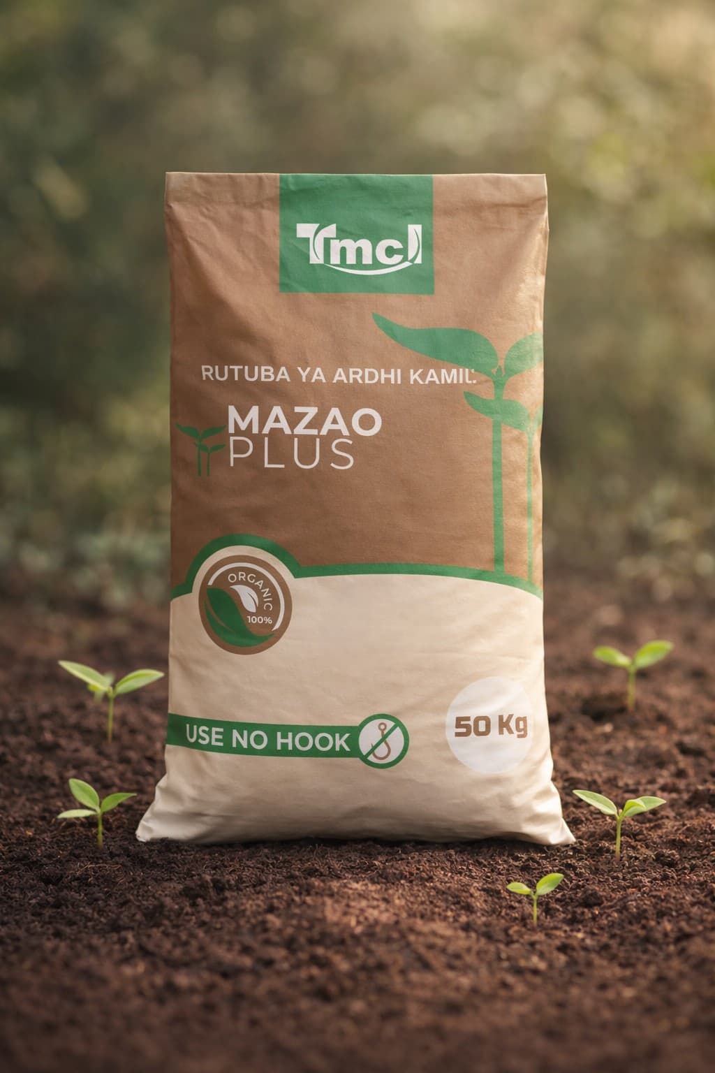Mazao Plus 50kg bag on soil